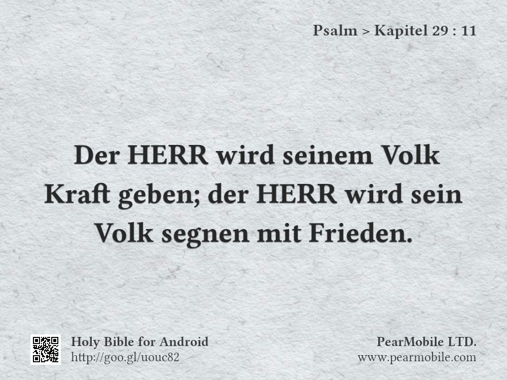 Psalm, Kapitel 29:11